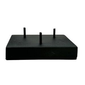 Crystal Stand,  Elevate Fossils, Geodes, Matte Black, Rectangle Stand (Medium)